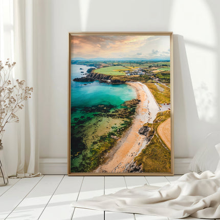 Annestown Beach Aerial Print – Irish Coastal Wall Art from Waterford