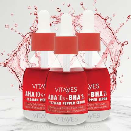 AHA 10% + BHA 2% Peeling-Serum mit Tazman Pepper, Anti-Akne, Porenverfeinernd & Hauterneuernd 30 ml