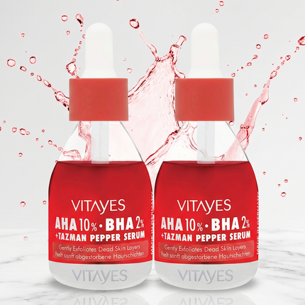 AHA 10% + BHA 2% Peeling-Serum mit Tazman Pepper, Anti-Akne, Porenverfeinernd & Hauterneuernd 30 ml