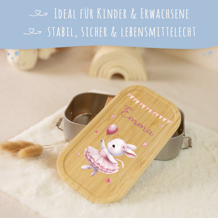 SEO. Brotdose mit Deckel für Kinder mit UV - Druck im "Ballett" Design - Klein Linkreich