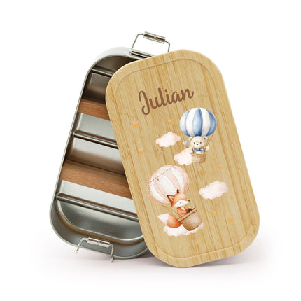 SEO. Brotdose mit Deckel für Kinder mit UV - Druck im "Ballon" Design - Klein Linkreich
