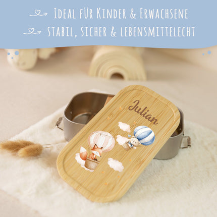 SEO. Brotdose mit Deckel für Kinder mit UV - Druck im "Ballon" Design - Klein Linkreich
