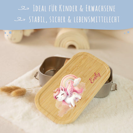 SEO. Brotdose mit Deckel für Kinder mit UV - Druck im "Pegasus" Design - Klein Linkreich