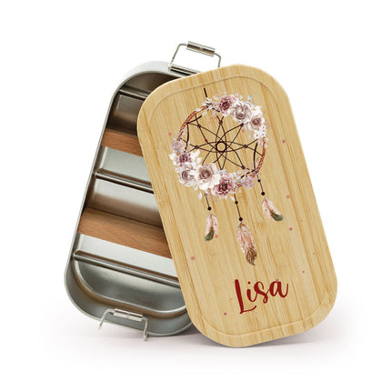 SEO. Brotdose mit Deckel für Kinder mit UV - Druck im "Traumfänger" Design - Klein Linkreich