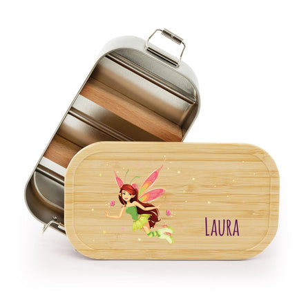 SEO. Brotdose mit Deckel für Kinder mit UV - Druck im "Zauberfee" Design - Klein Linkreich
