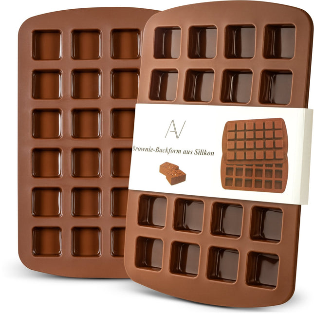 Brownieform aus Silikon für 24 Brownies - 2er Set (Brownieformen) kaufen bei Linkreich – Jetzt entdecken!