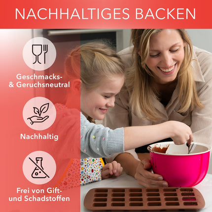 Brownieform aus Silikon für 24 Brownies - 2er Set (Brownieformen) kaufen bei Linkreich – Jetzt entdecken!