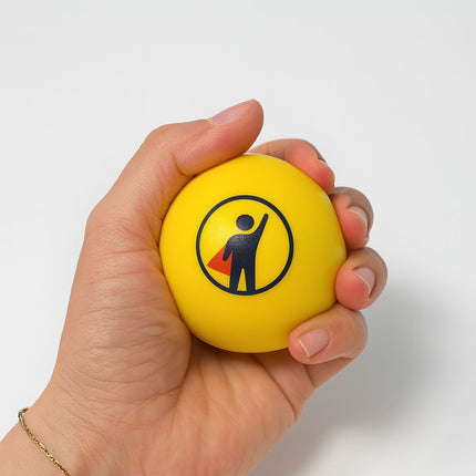 SEO. Büroheld Stressball - Weiß Linkreich