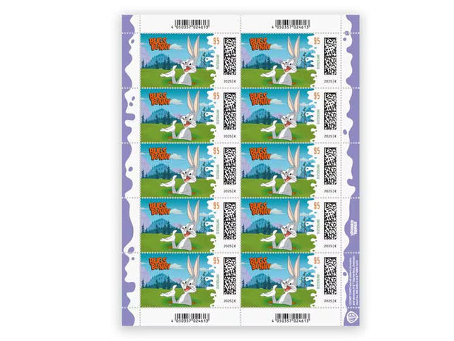 SEO. Bugs Bunny, Briefmarke zu 0,95 €, 10er - Bogen - Linkreich