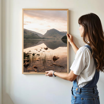Buttermere Lake District Print – Mountain Landscape Wall Art