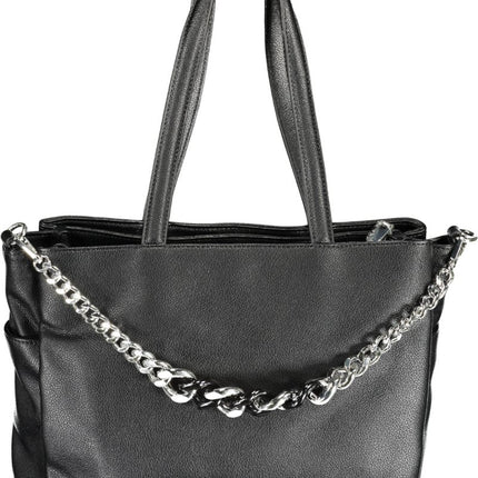SEO. BYBLOS Schwarze Damentasche – Elegante Handtasche für Damen mit Kettengurt - Rot Linkreich