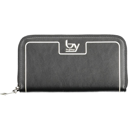 BYBLOS Geldbörse Damen – Elegante schwarze Brieftasche mit 5 Fächern & Reißverschluss