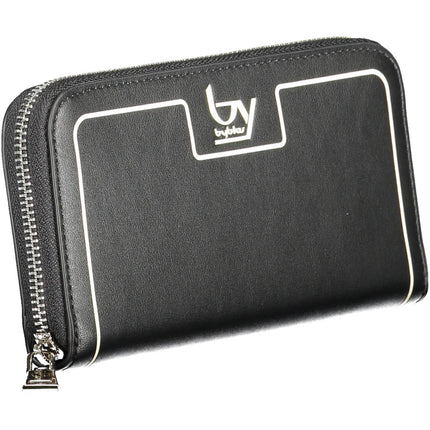 BYBLOS Geldbörse Damen – Elegante schwarze Brieftasche mit 5 Fächern & Reißverschluss