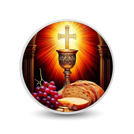 Symbols of the Eucharist 1oz Silver Coloured Coin