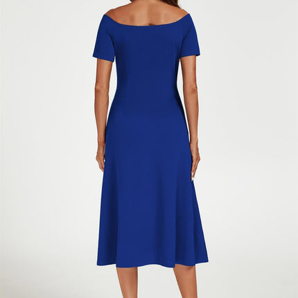 Bardot Midi Dress In Royal Blue