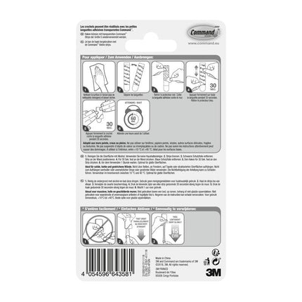 Command™ Metallhaken Größe S, Goldfarbe, 17032BR-4ES, 4 Haken, 5 Strips | Packung (1 Stück)