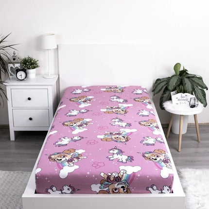Paw Patrol Spannbettlaken - 90x200 cm Bettbezug Mädchen Matratzenbezug
