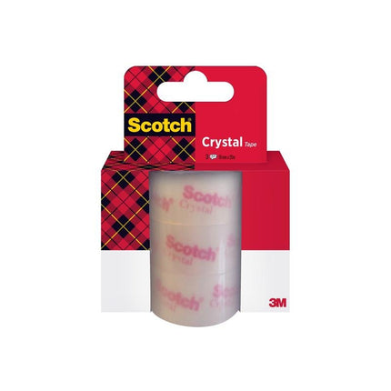 Scotch® Crystal Klebeband 6-1925R3, Nachfüllpackung, 19 mm x 25 m, 3 Rollen/Packung | Packung (1 Stück)