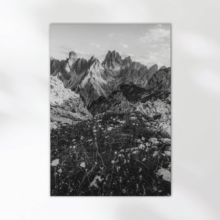 Cadini di Misurina – Black and White Dolomites Print