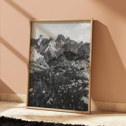 Cadini di Misurina – Black and White Dolomites Print