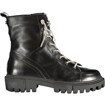 CAFENOIR Schwarze Damen-Stiefeletten – Knöchelstiefel mit Schnürung | soulluna.de