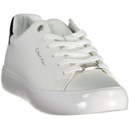 SEO. CALVIN KLEIN Damen Sneaker Schwarz – Sportschuhe mit Logo für Frühjahr/Sommer - Weiß Linkreich