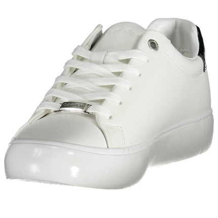 SEO. CALVIN KLEIN Damen Sneaker Schwarz – Sportschuhe mit Logo für Frühjahr/Sommer - Weiß Linkreich