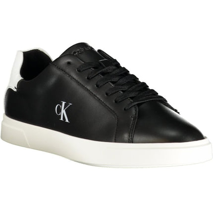 SEO. CALVIN KLEIN Damen - Sneaker Weiss – Sportschuhe für Frühjahr/Sommer mit Logo - Details - Schwarz Linkreich