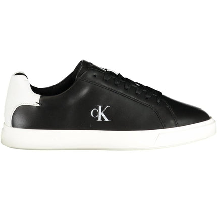 SEO. CALVIN KLEIN Damen - Sneaker Weiss – Sportschuhe für Frühjahr/Sommer mit Logo - Details - Schwarz Linkreich