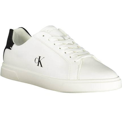 SEO. CALVIN KLEIN Damen - Sneaker Weiss – Sportschuhe für Frühjahr/Sommer mit Logo - Details - Schwarz Linkreich