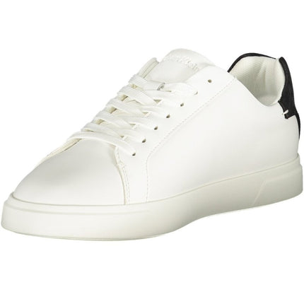 SEO. CALVIN KLEIN Damen - Sneaker Weiss – Sportschuhe für Frühjahr/Sommer mit Logo - Details - Schwarz Linkreich