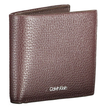 SEO. Calvin Klein Geldbörse Herren aus 100% Leder – Elegante Portemonnaie für den Alltag - Braun Linkreich