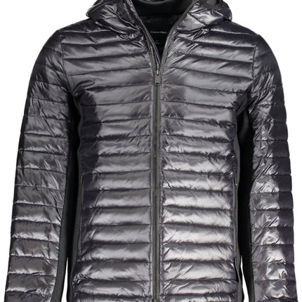 SEO. Calvin Klein Herrenjacke Schwarz – Leichte Nylon-Jacke mit Kapuze für Herbst/Winter - Schwarz Linkreich