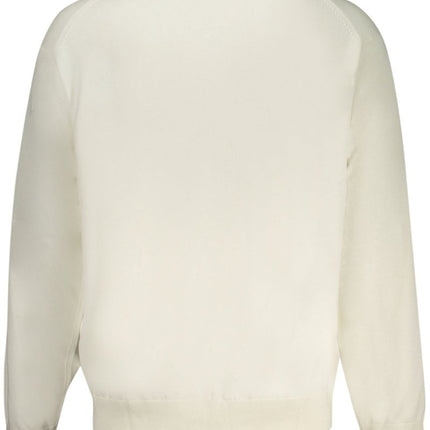 SEO. CALVIN KLEIN Herrenpullover weiß – Runde Halsausschnitt mit Logo-Stickerei - Schwarz Linkreich