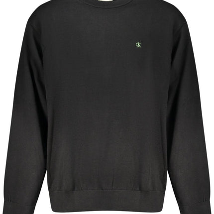 SEO. CALVIN KLEIN Herrenpullover weiß – Runde Halsausschnitt mit Logo-Stickerei - Schwarz Linkreich