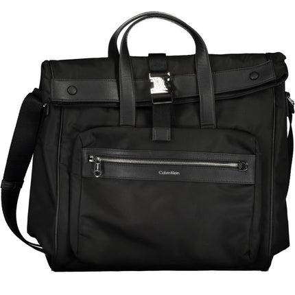 SEO. CALVIN KLEIN Manntasche Herren – Schwarze Tasche mit Laptopfach | Recycelter Polyester - Schwarz Linkreich