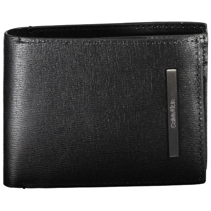 SEO. Calvin Klein Schwarze Herrenbrieftasche - Schwarz Linkreich