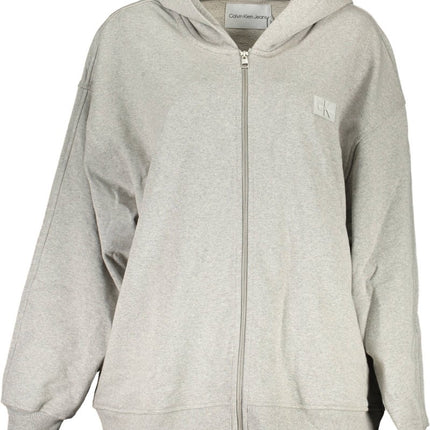 SEO. CALVIN KLEIN Sweatshirt Damen mit Reißverschluss – Kapuze & Taschen in Beige - Grau Linkreich