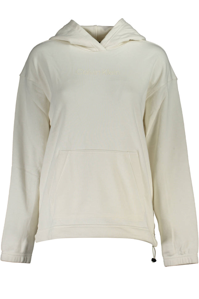 CALVIN KLEIN Damen Sweatshirt Weiß – Kapuzenpullover mit Logo für Freizeit