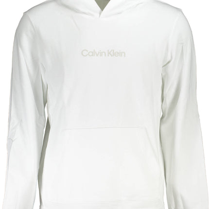 Calvin Klein Sweatshirt Herren – Weisses Kapuzen-Sweatshirt ohne Reissverschluss