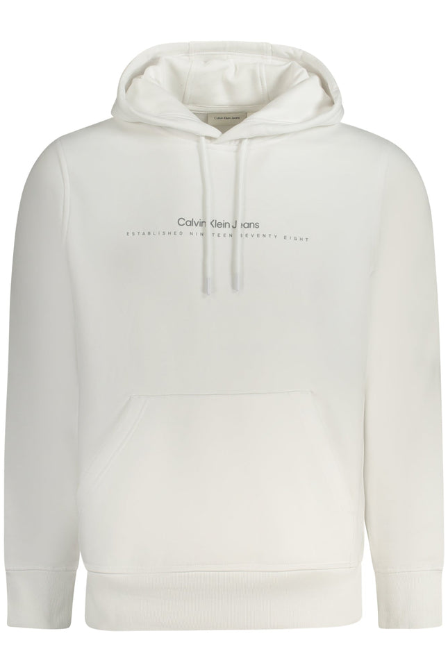 Calvin Klein Sweatshirt Herren mit Zip – Weißer Hoodie für Herbst/Winter