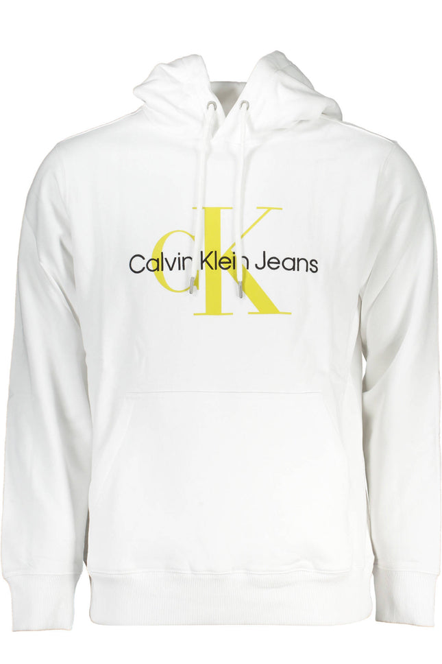Calvin Klein Weisses Sweatshirt Für Herren Mit Reissverschluss