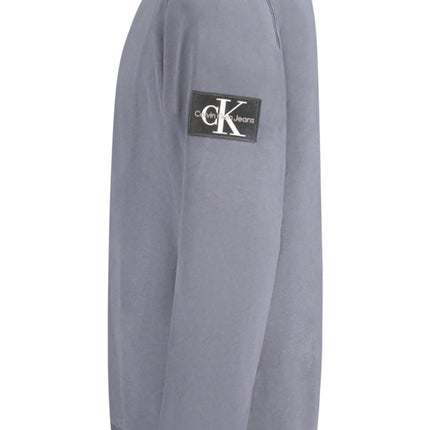 CALVIN KLEIN Sweatshirt Herren Blau – Gebürstete Baumwolle mit Logo