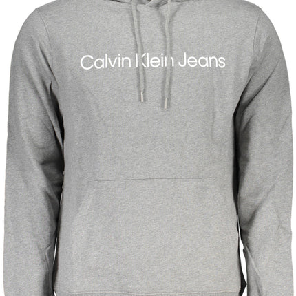 Calvin Klein Herren-Sweatshirt Grau Mit Reissverschluss