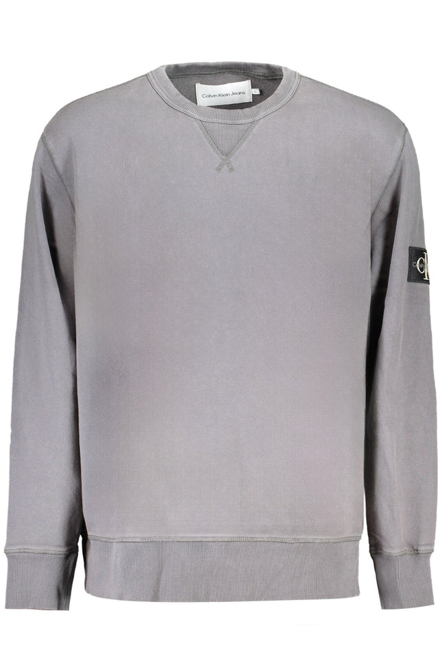 Calvin Klein Herren-Sweatshirt Grau Mit Reissverschluss