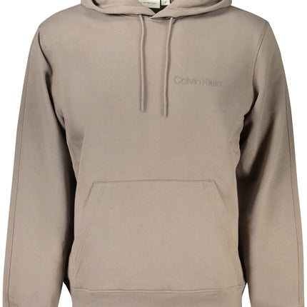 Calvin Klein Sweatshirt Herren mit Reißverschluss – Braun, Kapuze & Logo-Print