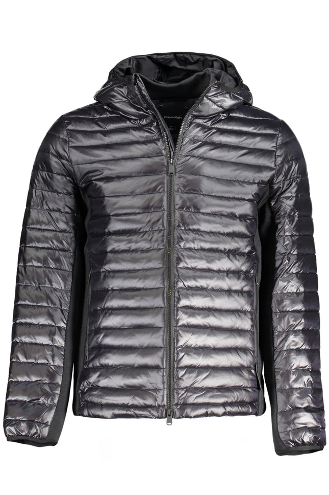 Calvin Klein Herrenjacke Schwarz – Leichte Nylon-Jacke mit Kapuze für Herbst/Winter