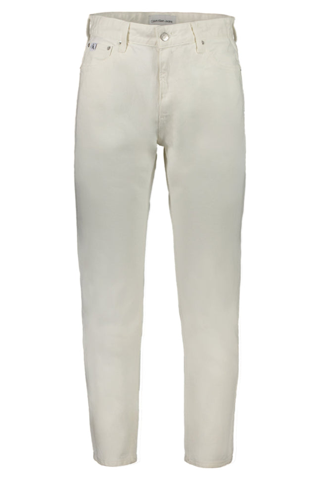 Calvin Klein Jeans Herren – Weiße Denim-Hose mit Logo | Dad Fit