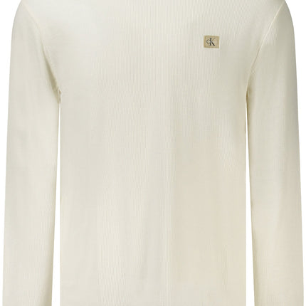 Calvin Klein Pullover Herren – Weißer Langarm-Pullover aus Baumwolle-Mix