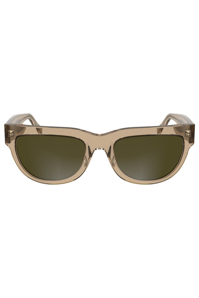 CALVIN KLEIN Damen Sonnenbrille Braun – Eckige Acetat-Brille für Frühjahr/Sommer